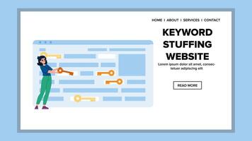 research keyword stuffing website vector