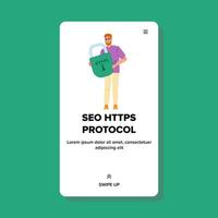 301 seo https protocol vector