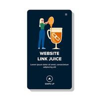 url sitio web enlace jugo vector