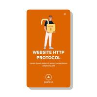 certificado sitio web http protocolo vector