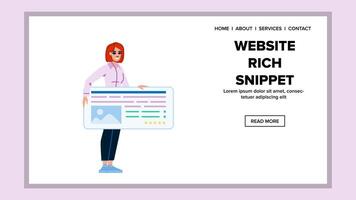 meta website rich snippet vector