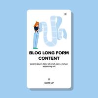 alerta Blog largo formar contenido vector
