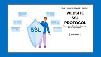 https website ssl protocol vector