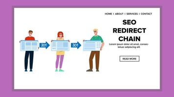 hat seo redirect chain vector