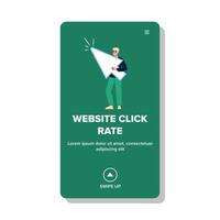 shop website click rate vector