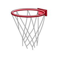 play basketball hoop cartoon vector illustration