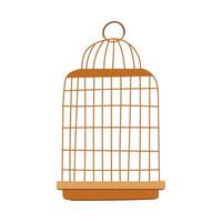 vintage bird cage cartoon vector illustration