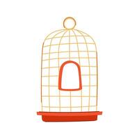 prison bird cage cartoon vector illustration