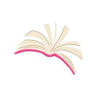 empty book open cartoon vector illustration