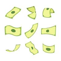 cash set cartoon vector illustration