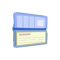 template checkbook cartoon vector illustration