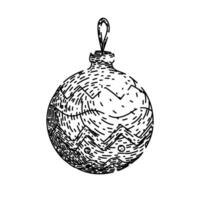 ball christmas sketch hand drawn vector