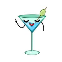 hand cocktail character cartoon vector illustration