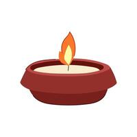 luxury diwali lamp cartoon vector illustration