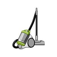 suction electric broom cartoon vector illustration