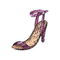 shop high heel shoes sketch hand drawn vector