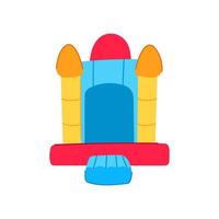 bounce inflatable castle cartoon vector illustration