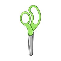 bright kid scissors cartoon vector illustration