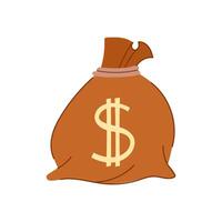 line money bag cartoon vector illustration