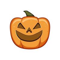 banner pumpkin halloween character cartoon vector illustration