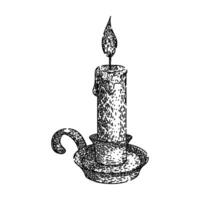 candle reading sketch hand drawn vector