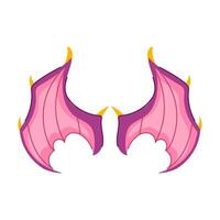 devil wings dragon cartoon vector illustration