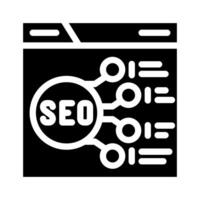 off page seo glyph icon vector illustration