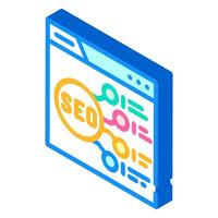 off page seo isometric icon vector illustration