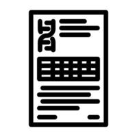 researching topics technical writer line icon vector illustration