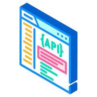 api documentation technical writer isometric icon vector illustration