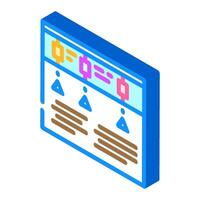 technical review isometric icon vector illustration