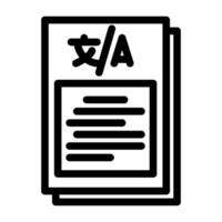 content localization technical writer line icon vector illustration