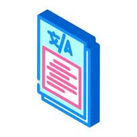 content localization technical writer isometric icon vector illustration