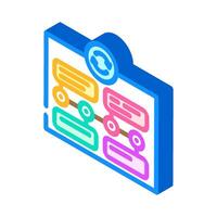 content updates technical writer isometric icon vector illustration