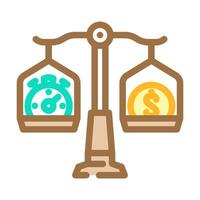 equity time management color icon vector illustration