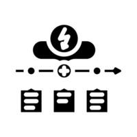 hacking time management glyph icon vector illustration