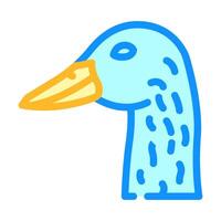 goose animal color icon vector illustration