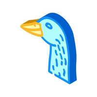 goose animal isometric icon vector illustration