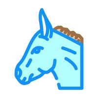 donkey animal color icon vector illustration