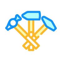 hammer blacksmith metal color icon vector illustration