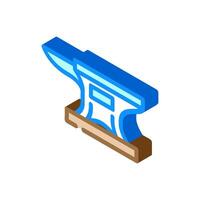 anvil blacksmith metal isometric icon vector illustration