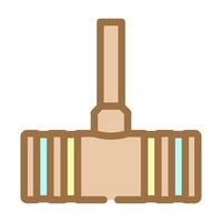 mallet croquet game color icon vector illustration