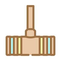 mallet croquet game color icon vector illustration