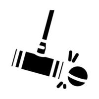 stroke croquet game glyph icon vector illustration