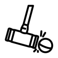 stroke croquet game line icon vector illustration