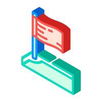 corner croquet game isometric icon vector illustration