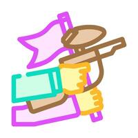 equipo paintball juego color icono vector ilustración