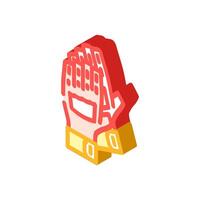 gloves paintball game isometric icon vector illustration