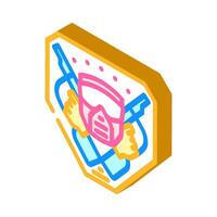 badge paintball game team isometric icon vector illustration