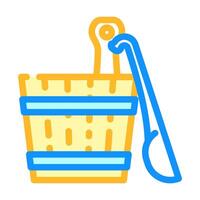 ladle sauna color icon vector illustration